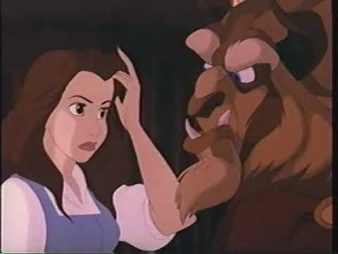 Beauty and the Beast (1991) Belle heals the Beast Scene (VHS Capture)