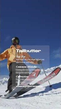 How To TAILBUTTER On Skis | Step-by-Step Tutorial for Beginners #shorts #skiing