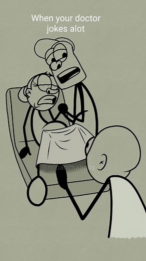 when your doctor jokes alot! Disclaimer: No person was hurt during the making of this video! #fyp #ricoanimations0#memes #funnyvideos #animations