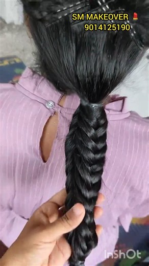✨ 3D Fish Braid Hairstyle Tutorial ✨#trendinghairstyle🌸 #trending #ytshorts #SM Makeover 💄✨#hair #