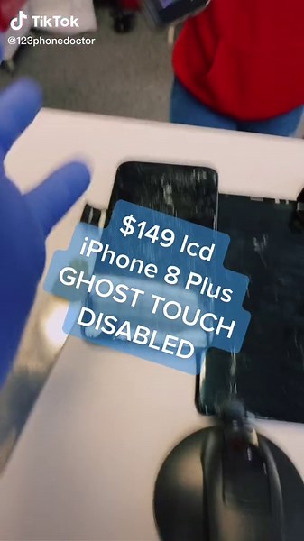 $149 phone repair. 👻 ghost touch and fracturing in lower right quadrant of iPhone 8 Plus so it’s locked🔐 and disabled #123phonedoctor