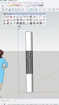 Create Louvers in circular Column in SketchUp| #shortvideo #trending #3d #shorts #sketchuptutorial