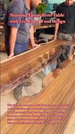 Stunning Epoxy River Table with Live Edge Wood Design