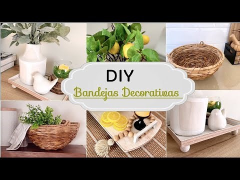 DIY , Cómo hacer BANDEJAS DECORATIVAS con simples materiales y REUTILIZANDO 😍