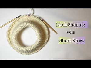 Neck shaping with short rows (top-down sweater)