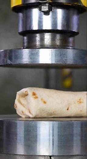 Hydraulic Press vs Chili Cheese Burrito | Epic Slow-Mo Smash