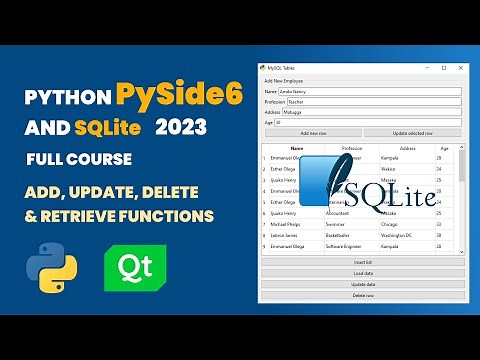 How to make CRUD Application With Pyside6 and Sqlite Database | 2023