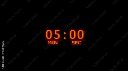 Abstract counting timer animation. Counting timer from 0 to 41 minutes animation.