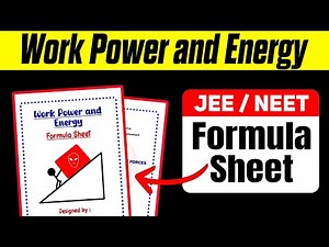 Class 11 Physics Formula Sheet of Work Power and Energy | Class 11 Physics chapter 6 | @Notes_Mitra