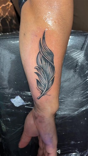 Feather Tattoo Design by Sushant Tattoo Ink