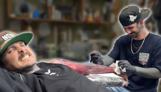 Blackout tattooing pushes the human body to its pain limits