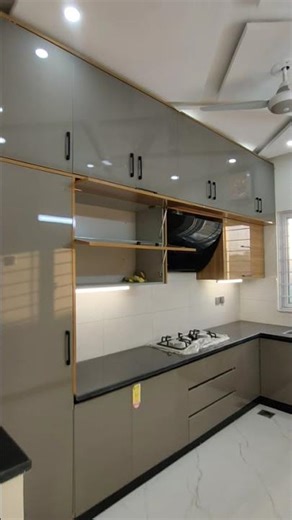 Gray Sheet | Latest Modular Kitchen Interior Design Ideas 2026 #shorts #modularkitchen #homedecor
