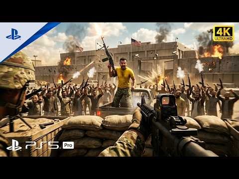(PS5) US EMBASSY UNDER ATTACK! 😱 Realism Difficulty Feels TOO REAL [4K 60FPS HDR] COD MW