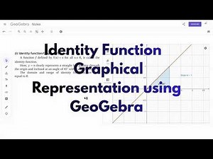 Identity Function in One Shot | Graphical Representation using GeoGebra