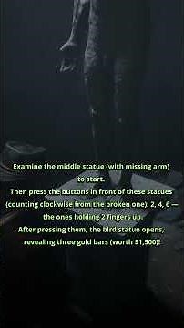 RDR2 Secret Gold Bars 💰 $1500 in Seconds! (Hidden Statue Puzzle) #rdr2 #gamingshorts #money