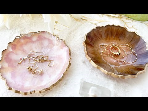 Beautiful Geode Shaped Resin Bowls: Resin Art Tutorial