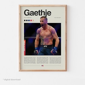 Justin Gaethje Poster – MMA Digital Download, UFC Fighter Wall Art, Mixed Martial Arts Print - Etsy