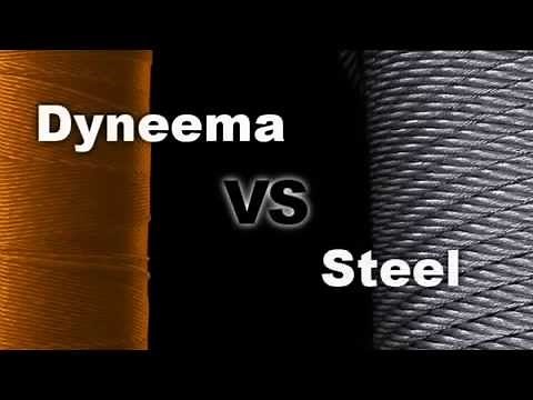 Dyneema rope VS steel rope strength test break test