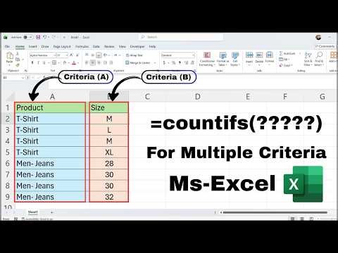 How to Use COUNTIFS Function in Excel in Hindi | COUNTIFS Formula Step by Step