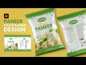 How to Create Paneer Pouch Packaging Design in Illustrator | Step-by-Step Tutorial