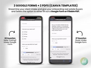 Real Estate Client Intake Form for Realtors | Google Form   Editable Canva Template PDF Buyer & Seller Questionnaire DC - Etsy