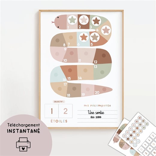 Tableau de Récompense Enfant à Imprimer｜Motivation, Progrès, Routine, Suivi Comportement, , Éducation Positive Montessori, Réutilisable, PDF - Etsy France