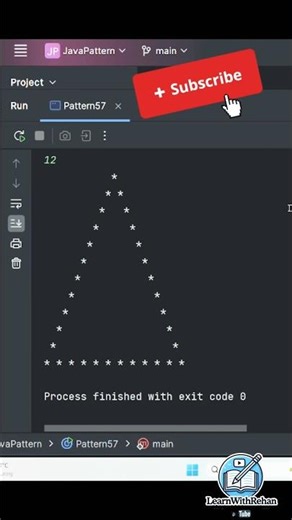 👉 Java Star Pattern Program 🔥 | Easy Trick to Print Patterns in Java (Beginner Friendly) #java
