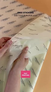 FASTPRINTING.COM on Instagram: "🔺10% Off + Free Stickers + Free Fast Shipping with Tissue Paper Order = 25 Color Tissue Papers Available To Print Your Logo + Minimum Order Quantity (MOQ) - 100 Papers with 100 Free Stickers ➕Fast Turnaround : 6-7 Working Days #fastprinting #ecoprinting #luxuryprinting #tissuepapers #tissuepaper #packaging #jomalone #luxurybrand #luxuryproducts #luxurygoods #luxurybrands #printshop #customprinting #printing #graphicdesign #printdesign #printingcompany #luxurystyl