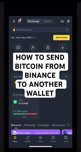 How to send Bitcoin from Binance to another wallet 🔐. #btc #crypto