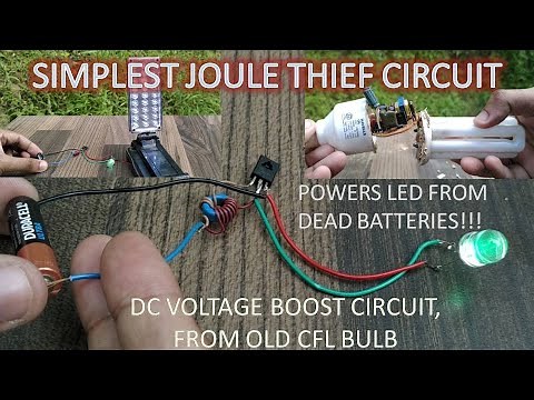How to make simplest joule thief circuit || DC voltage boost circuit