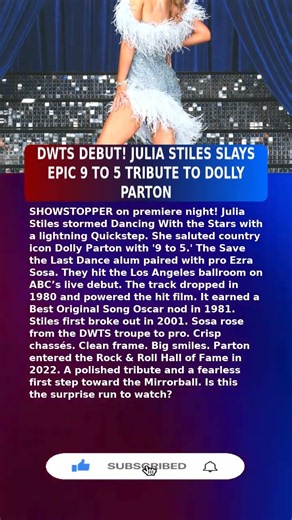 🔥Julia Stiles (45) DWTS DEBUT DOLLY PARTON TRIBUTE (2026) #BreakingNews #Celebrity