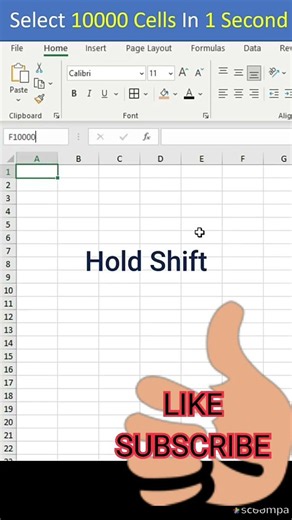 How to Select 10000 Cells in 1 Second in Excel #excel #msexcel #exceltips #exceltutorial #microsoft