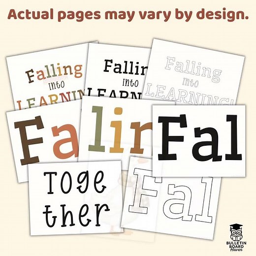 Falling Into Learning Autumn Bulletin Board Kit
