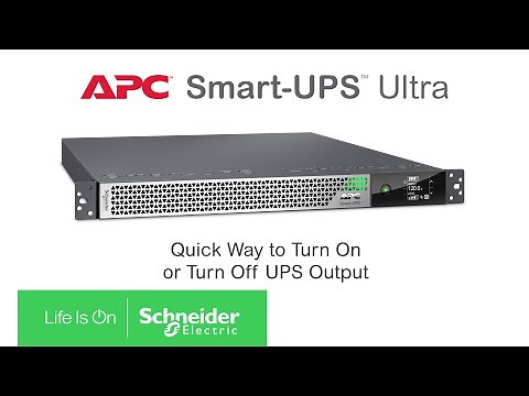 APC Smart-UPS Ultra 3kW - How to turn UPS output on or off using display menu