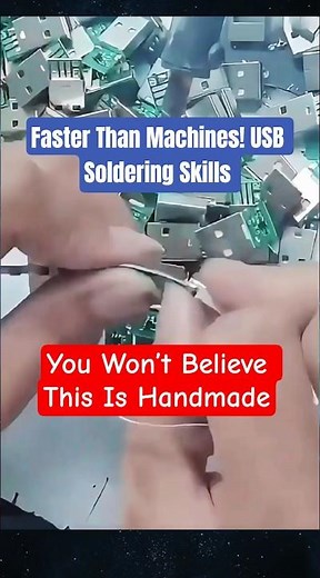 How Are USB Plugs Made This Fast? Mind-Blowing Handwork! ⚡🤯