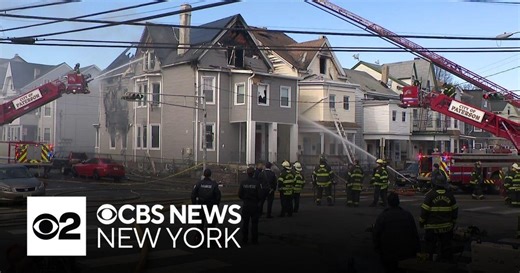 3-alarm fire destroys 2 Paterson, N.J., homes