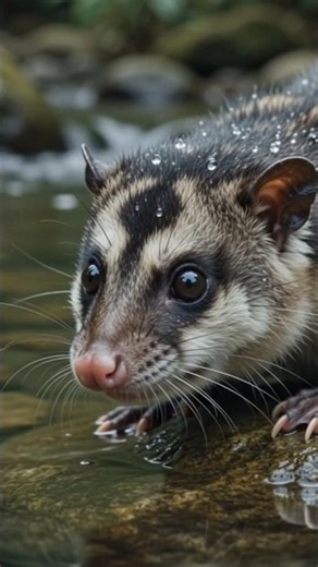 Meet the Rare Water Opossum 🐾#animals