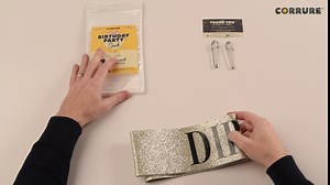 CORRURE 'Dirty Thirty' Birthday Sash with Glitter - Gold Glitter Birthday Sash with Black Foil - Dirty 30 Sash for Girls - Ideal Thirty Party Favors Supplies and Decorations for Your 30th Bday Party
