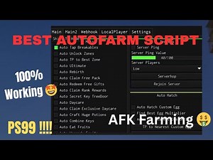 OP PS99 SCRIPT AUTOFARM, AUTO RANK, AUTO REBIRTH AND LOT MORE!!