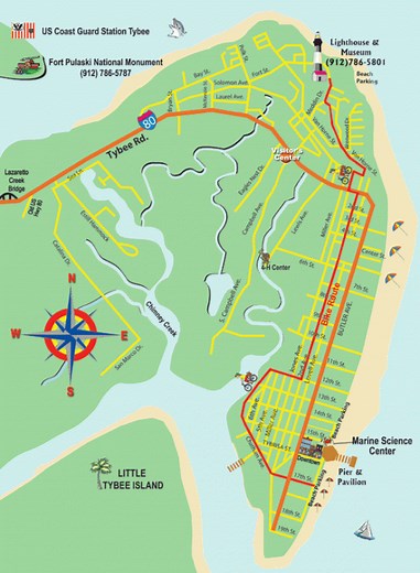 Map of Tybee Island