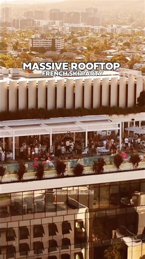 [ EVENT ] THIS ROOFTOP IS TRANSFORMING INTO A MASSIVE FREE SNOW-COVERED PARTY ⛷️❄️