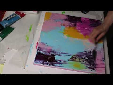 Acryl malen ganz einfach - modern, abstrakt für Anfänger. Easy acrylic painting for beginners.