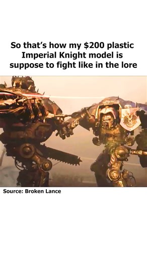 Lore Accurate Imperial Knights in Combat #warhammer #memes #warhammer40k #animation #ttrpg #shorts