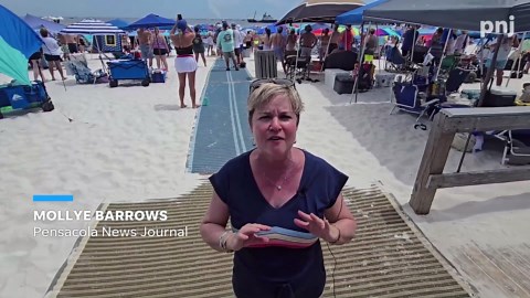 Blue Angels arrive at the Pensacola Beach Air Show 2025