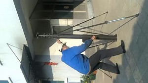 12mPneumatic Folding Ham Radio telescoping Antenna Mast