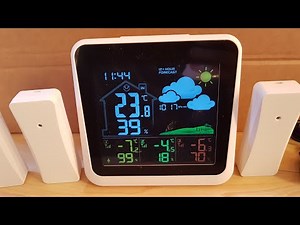 Cotech Wireless Weather Station With Colour Screen And 3 Temperature Sensors / Hygrometers