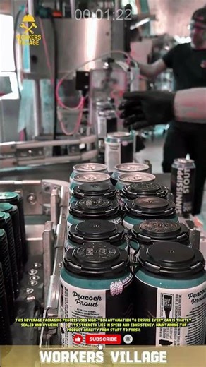 ⚙️ “Precision and Efficiency on the Drink Can Production Line” #workersvillage #innovation #machine