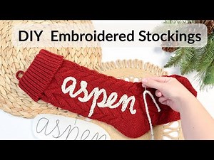 Hand-Embroidered Stockings Full Tutorial for Beginners: How to Chain Stitch