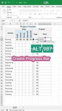 Create Dynamic Project Tracker quickly in #excel #exceltips #exceltutorial