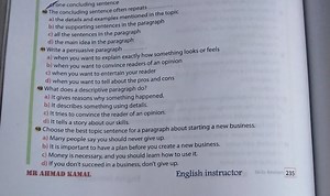 of one concluding sentence40 The concluding sentence often rep... | Filo